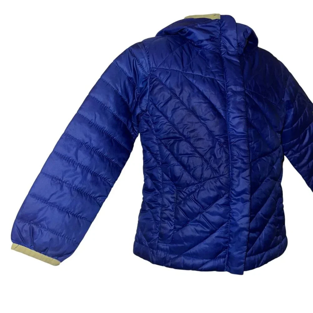 Columbia Omni Shield Lightweight Quilted Jacket Girls XXS 4 5 Purple Hooded - Picture 4 of 9